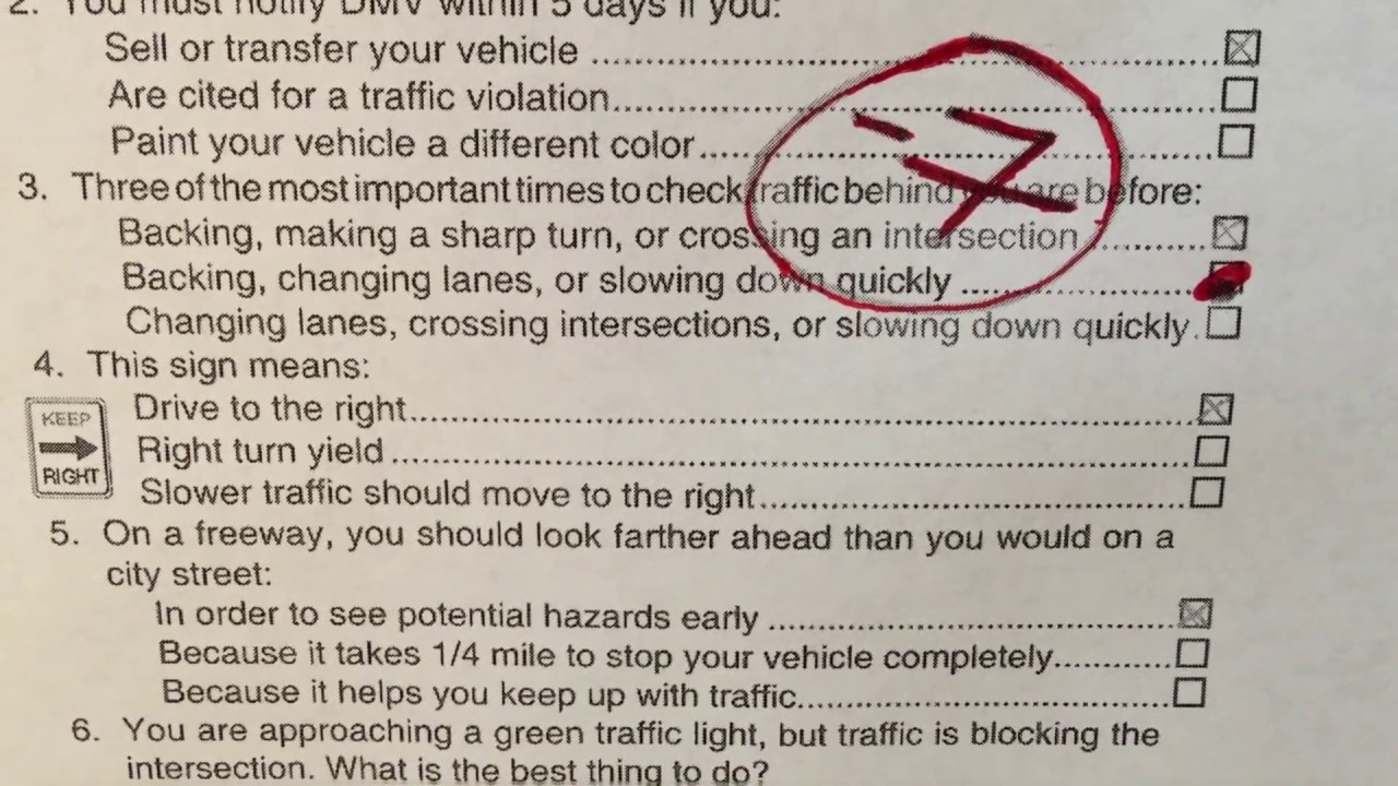 questions ft or california drivers test 2017